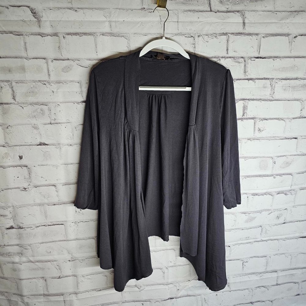 Gray Lightweight Cotton Cardigan